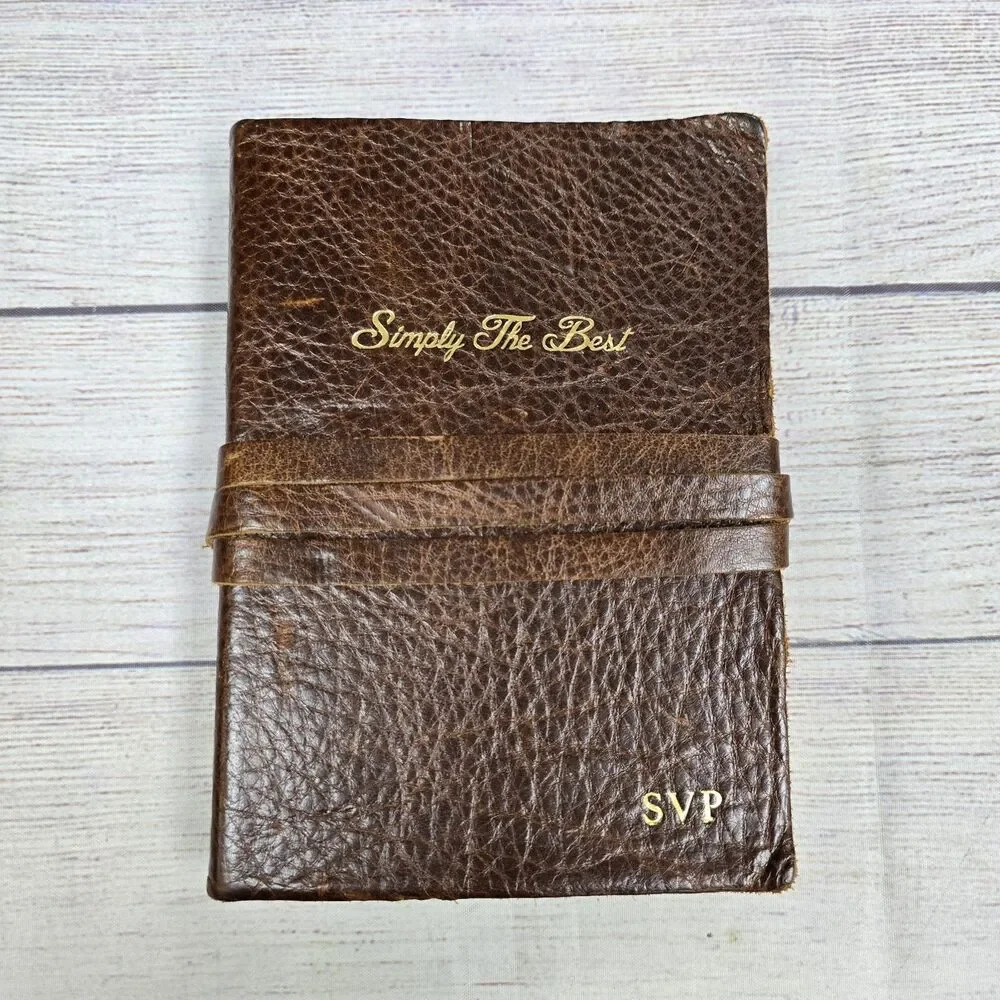 Riccardo Luci 100% Leather 7x5 Journal Rustic Notebook With Lace Made In Italy